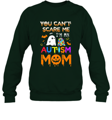 You Can't Scare Me I'm An Autism Mom Ghost Awareness Funny Crewneck Sweatshirt Crewneck Sweatshirt - HHHstores