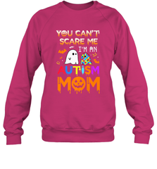 You Can't Scare Me I'm An Autism Mom Ghost Awareness Funny Crewneck Sweatshirt Crewneck Sweatshirt - HHHstores