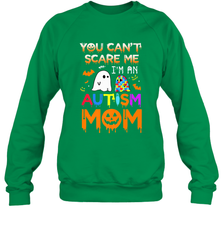 You Can't Scare Me I'm An Autism Mom Ghost Awareness Funny Crewneck Sweatshirt Crewneck Sweatshirt - HHHstores