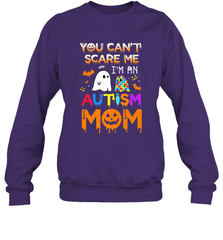 You Can't Scare Me I'm An Autism Mom Ghost Awareness Funny Crewneck Sweatshirt Crewneck Sweatshirt - HHHstores