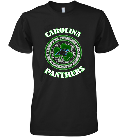 NFL Carolina Panthers Logo Happy St Patrick's Day Men's Premium T-Shirt Men's Premium T-Shirt / Black / XS Men's Premium T-Shirt - HHHstores