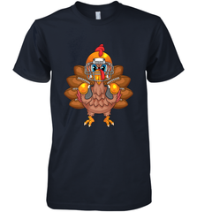 Cool Turkey Football Feathers Funny Thanksgiving Sports Gift Men's Premium T-Shirt Men's Premium T-Shirt - HHHstores