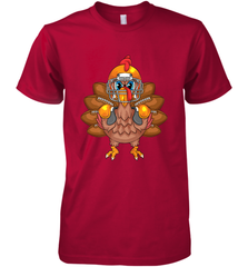 Cool Turkey Football Feathers Funny Thanksgiving Sports Gift Men's Premium T-Shirt Men's Premium T-Shirt - HHHstores