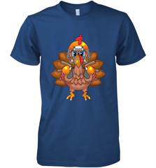Cool Turkey Football Feathers Funny Thanksgiving Sports Gift Men's Premium T-Shirt Men's Premium T-Shirt - HHHstores