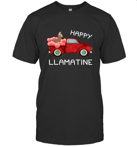 Happy Llamatine funny Valentine Day Llama costume Men's T-Shirt Men's T-Shirt / Black / S Men's T-Shirt - HHHstores