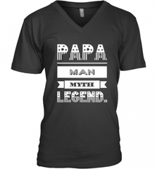 Papa Man Myth Legend Father's Day Dad Veteran Gift Men's V-Neck Men's V-Neck - HHHstores