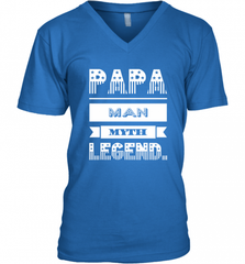 Papa Man Myth Legend Father's Day Dad Veteran Gift Men's V-Neck Men's V-Neck - HHHstores