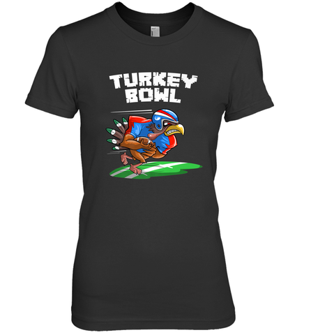 Cool Turkey Bowl _ Funny Thanksgiving Football Player Gift Women's Premium T-Shirt Women's Premium T-Shirt / Black / XS Women's Premium T-Shirt - HHHstores