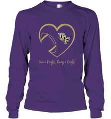 UCF Knights Football Inside Heart  Team  Apparel Long Sleeve T-Shirt Long Sleeve T-Shirt - HHHstores