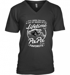Papa Fathers Day Grandpa or Dad Men's V-Neck Men's V-Neck - HHHstores