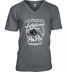 Papa Fathers Day Grandpa or Dad Men's V-Neck Men's V-Neck - HHHstores