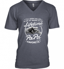 Papa Fathers Day Grandpa or Dad Men's V-Neck Men's V-Neck - HHHstores