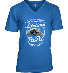 Papa Fathers Day Grandpa or Dad Men's V-Neck Men's V-Neck - HHHstores