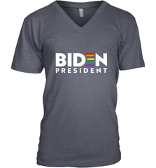 Joseph Biden For President T Shirt_ LGBT Gay Pride Rainbow Men's V-Neck Men's V-Neck - HHHstores