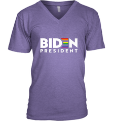 Joseph Biden For President T Shirt_ LGBT Gay Pride Rainbow Men's V-Neck Men's V-Neck - HHHstores