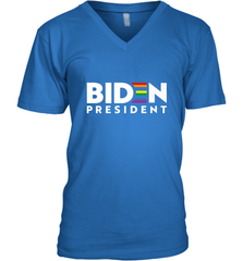 Joseph Biden For President T Shirt_ LGBT Gay Pride Rainbow Men's V-Neck Men's V-Neck - HHHstores