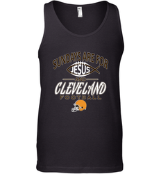 Sundays Are For Jesus and Cleveland Funny Christian Football Men's Tank Top