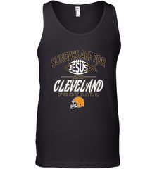 Sundays Are For Jesus and Cleveland Funny Christian Football Men's Tank Top Men's Tank Top - HHHstores