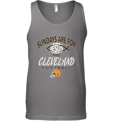 Sundays Are For Jesus and Cleveland Funny Christian Football Men's Tank Top Men's Tank Top - HHHstores
