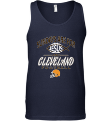 Sundays Are For Jesus and Cleveland Funny Christian Football Men's Tank Top