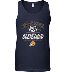 Sundays Are For Jesus and Cleveland Funny Christian Football Men's Tank Top Men's Tank Top - HHHstores