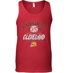 Sundays Are For Jesus and Cleveland Funny Christian Football Men's Tank Top Men's Tank Top - HHHstores