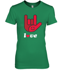 Cute Love Hand Sign Heart Valentines Day Retro Vintage Top Women's Premium T-Shirt Women's Premium T-Shirt - HHHstores