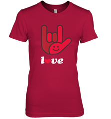 Cute Love Hand Sign Heart Valentines Day Retro Vintage Top Women's Premium T-Shirt Women's Premium T-Shirt - HHHstores