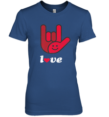 Cute Love Hand Sign Heart Valentines Day Retro Vintage Top Women's Premium T-Shirt Women's Premium T-Shirt - HHHstores