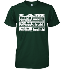 I am strong, fearless wise Best Novelty Gift Wing Inspirational Quote Men's Premium T-Shirt Men's Premium T-Shirt - HHHstores