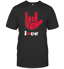 Cute Love Hand Sign Heart Valentines Day Retro Vintage Top Men's T-Shirt Men's T-Shirt - HHHstores