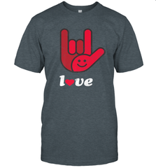 Cute Love Hand Sign Heart Valentines Day Retro Vintage Top Men's T-Shirt Men's T-Shirt - HHHstores