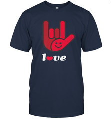 Cute Love Hand Sign Heart Valentines Day Retro Vintage Top Men's T-Shirt Men's T-Shirt - HHHstores