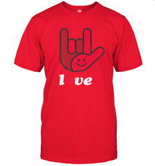 Cute Love Hand Sign Heart Valentines Day Retro Vintage Top Men's T-Shirt Men's T-Shirt - HHHstores
