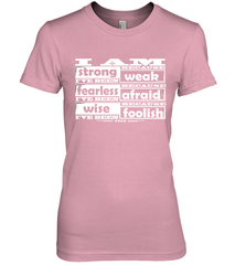 I am strong, fearless wise Best Novelty Gift Wing Inspirational Quote Women's Premium T-Shirt Women's Premium T-Shirt - HHHstores
