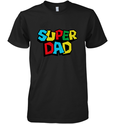 Super Dad like a Mario's classic bros vintage and classic Men's Premium T-Shirt Men's Premium T-Shirt / Black / XS Men's Premium T-Shirt - HHHstores