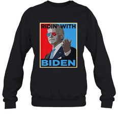 Ridin With Biden _ Hope Poster Parody Crewneck Sweatshirt