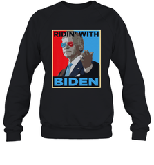Ridin With Biden _ Hope Poster Parody Crewneck Sweatshirt Crewneck Sweatshirt - HHHstores