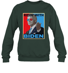 Ridin With Biden _ Hope Poster Parody Crewneck Sweatshirt Crewneck Sweatshirt - HHHstores