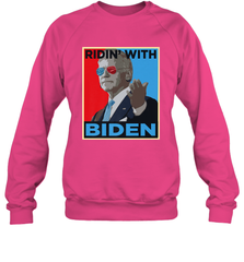 Ridin With Biden _ Hope Poster Parody Crewneck Sweatshirt Crewneck Sweatshirt - HHHstores