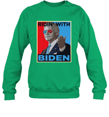 Ridin With Biden _ Hope Poster Parody Crewneck Sweatshirt Crewneck Sweatshirt - HHHstores