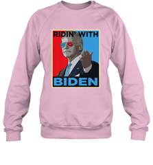 Ridin With Biden _ Hope Poster Parody Crewneck Sweatshirt Crewneck Sweatshirt - HHHstores