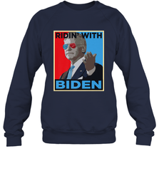 Ridin With Biden _ Hope Poster Parody Crewneck Sweatshirt Crewneck Sweatshirt - HHHstores