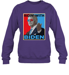 Ridin With Biden _ Hope Poster Parody Crewneck Sweatshirt Crewneck Sweatshirt - HHHstores