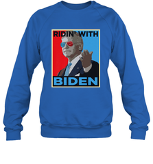 Ridin With Biden _ Hope Poster Parody Crewneck Sweatshirt Crewneck Sweatshirt - HHHstores