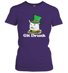 Git Drunk Funny Arguing Cat Meme St Patricks Day Women's T-Shirt Women's T-Shirt - HHHstores
