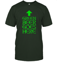 Green Beer Goes Here Funny St. Patrick's Day Men's T-Shirt Men's T-Shirt - HHHstores
