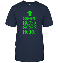 Green Beer Goes Here Funny St. Patrick's Day Men's T-Shirt Men's T-Shirt - HHHstores