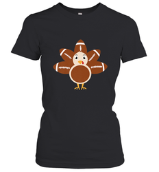 Funny Football Turkey Fall Thanksgiving Football Women's T-Shirt