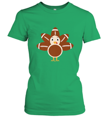 Funny Football Turkey Fall Thanksgiving Football Women's T-Shirt Women's T-Shirt - HHHstores